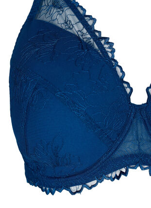 Zizzifashion Lace bra with underwire and padding, Blue Opal, Packshot image number 2