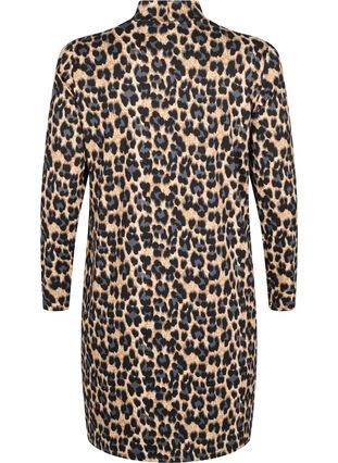 Zizzifashion FLASH - Long sleeve dress with turtleneck, Leopard Print, Packshot image number 1