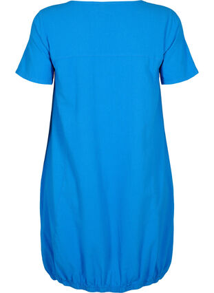 Zizzifashion Short-sleeved cotton dress, French Blue, Packshot image number 1