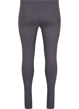 Zizzifashion Gray melange leggings, Dark Grey Melange, Packshot image number 1