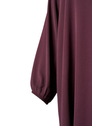 Zizzifashion Long-sleeved V-neck dress, Fudge, Packshot image number 2