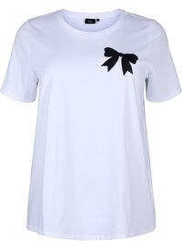 Cotton T-shirt with bow tie