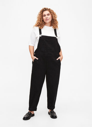 Zizzifashion Denim dungarees, Black, Model image number 0