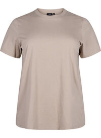 Basic cotton T-shirt with round neck