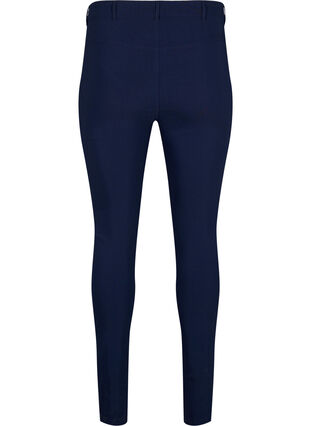 Zizzifashion Tight-fitting trousers with zip details, Night Sky, Packshot image number 1