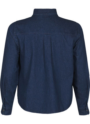 Zizzifashion Denim jacket with chest pocket, Unwashed Denim, Packshot image number 1