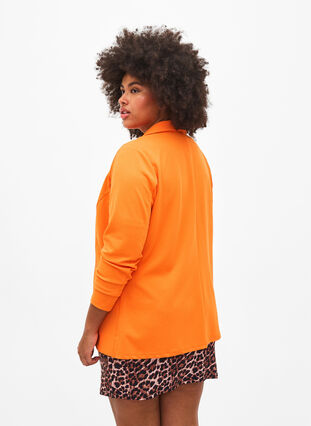 Zizzifashion Blazer with pockets, Vibrant Orange, Model image number 1