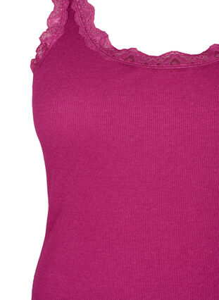 Zizzifashion Top with lace trim, Raspberry Radiance, Packshot image number 2