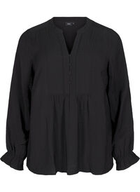 Long-sleeved blouse with a V-neck