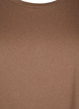 Zizzifashion Short sleeve cotton blend T-shirt, Coca Mocha, Packshot image number 2