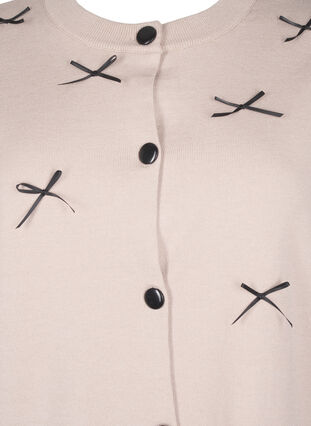 Zizzifashion Knitted cardigan with bows, Simply T. Black Bows, Packshot image number 2