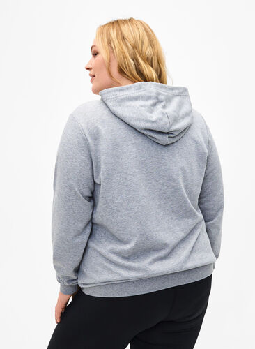 Zizzifashion Sweat hoodie, Light Grey Melange, Model image number 1