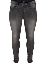 Super slim Amy jeans with high waist, Dark Grey Denim, Packshot