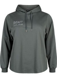 Hoodie with text print