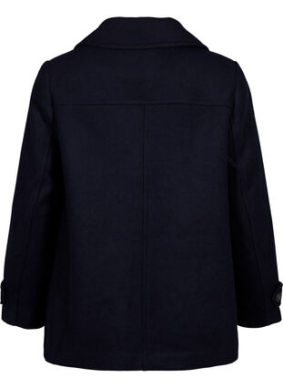 Zizzifashion Short wool coat with pockets, Dark Navy, Packshot image number 1