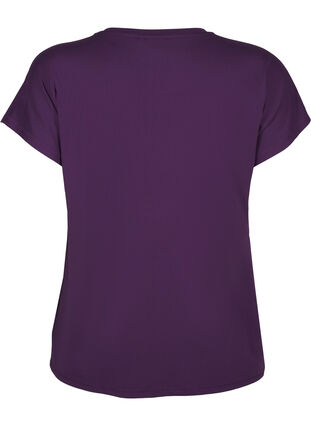 Zizzifashion Solid-coloured workout T-shirt, Purple Pennant, Packshot image number 1