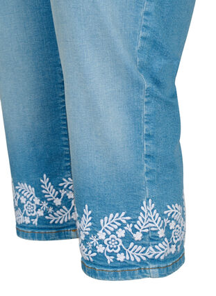 Zizzifashion High-waisted Amy knickers with embroidery, Light blue denim, Packshot image number 3