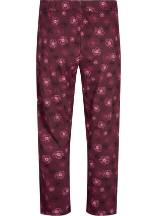 Zizzifashion Cotton pyjamas pants with print, Fig Flower AOP, Packshot image number 1