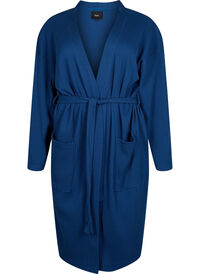 Bathrobe with pockets and tie belt