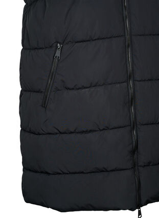 Zizzifashion Hooded waistcoat with pockets, Black, Packshot image number 3