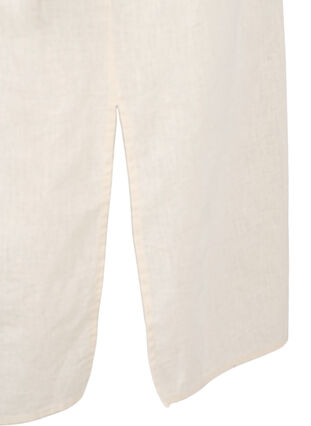 Zizzifashion Long shirt in cotton blend with linen, Sandshell, Packshot image number 3