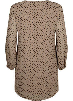 Zizzifashion Long-sleeved dress with V-neck, Falcon Dot, Packshot image number 1