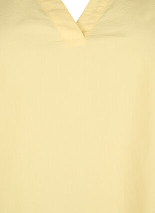 Zizzifashion Sleeveless cotton top with ruffles, Popcorn, Packshot image number 2