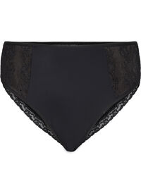 Lace brazilian panties in microfibre