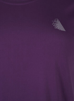 Zizzifashion Slim fit training T-shirt with round neck, Purple Pennant, Packshot image number 2