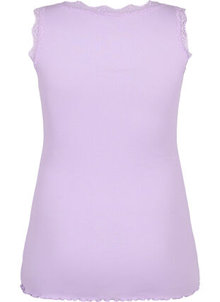 Zizzifashion Top with lace trim, Lavender, Packshot image number 1