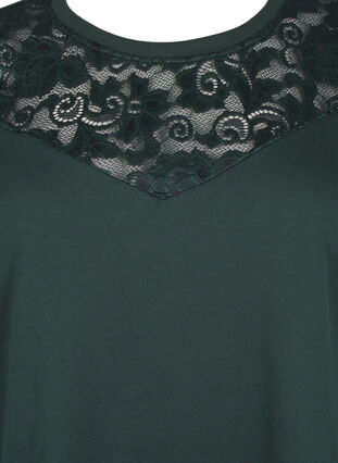 Zizzifashion Sweatshirt with lace details, Scarab, Packshot image number 2