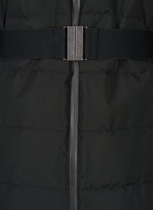 Zizzifashion Ski jacket with hood and belt, Black, Packshot image number 3