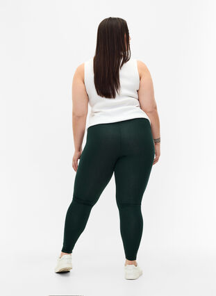 Zizzifashion Basic viscose leggings, Scarab, Model image number 1