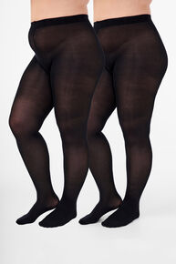 2-pack tights in 60 denier, Black, Model