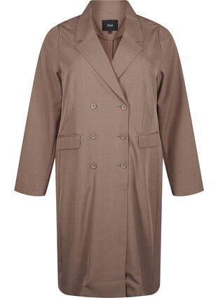 Zizzifashion Double-breasted blazer dress, Walnut, Packshot image number 0