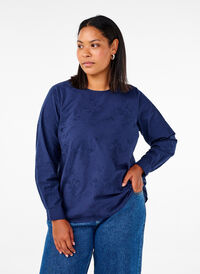 Long-sleeved blouse with embroidery, Naval Academy, Model