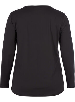 Zizzifashion Long-sleeved fitness top, Black, Packshot image number 1