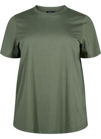 Basic cotton T-shirt with round neck