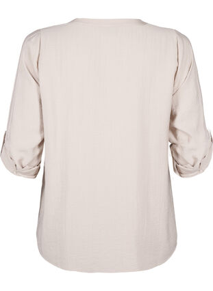 Zizzifashion Viscose shirt blouse with 3/4 sleeves, Chateau Gray, Packshot image number 1