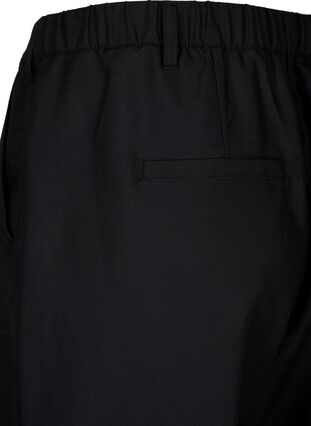 Zizzifashion Straight fit trousers with high waist, Black, Packshot image number 3