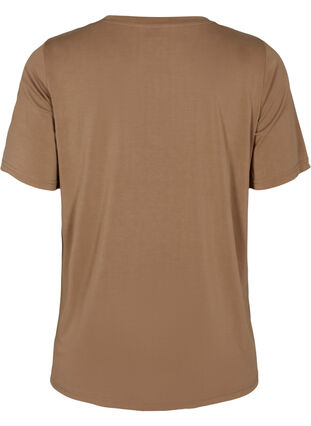 Zizzifashion T-shirt in TENCEL™ Modal with round neck, Coca Mocha, Packshot image number 1