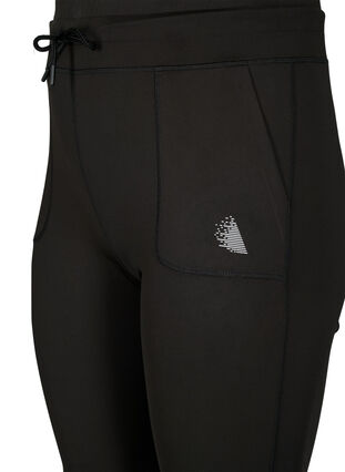 Zizzifashion Tight-fitting training shorts with pockets, Black, Packshot image number 2