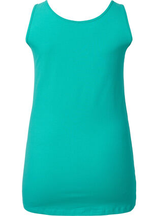 Zizzifashion Solid color basic top in cotton, Aqua Green, Packshot image number 1