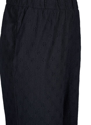 Zizzifashion Loose trousers with hole pattern, Black, Packshot image number 2
