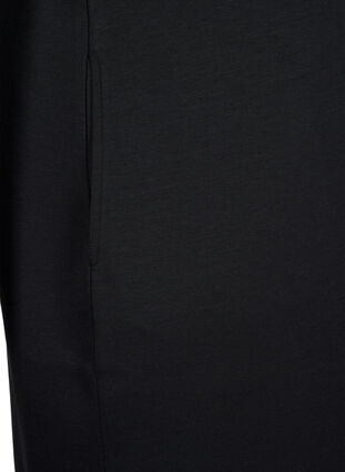 Zizzifashion Short sleeve sweat dress in modal mix, Black, Packshot image number 3