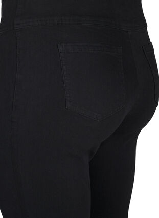 Zizzifashion Stretchy jeggings with high waist, Black, Packshot image number 3