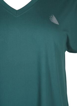 Zizzifashion V-neck training t-shirt, Bistro Green, Packshot image number 2