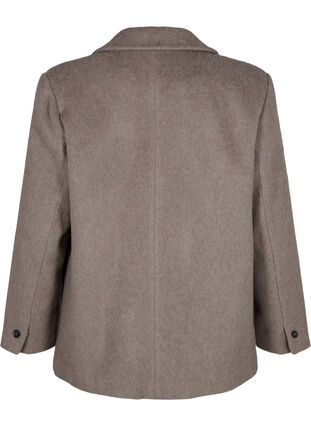 Zizzifashion Wool blazer with brushed texture, Desert Taupe Mel., Packshot image number 1