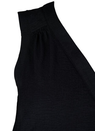 Zizzifashion Sleeveless top with wrinkle details, Black, Packshot image number 3