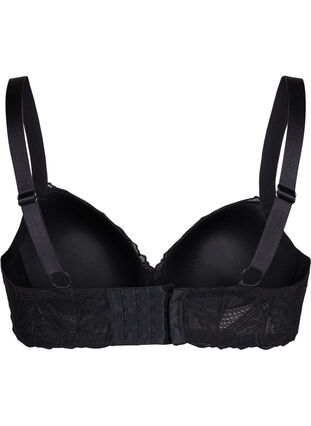 Zizzifashion Molded lace bra with underwire, Black, Packshot image number 1